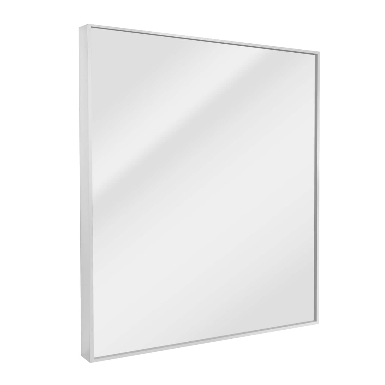 Head West® Glossy Chrome Float Rectangular Wall Mirror